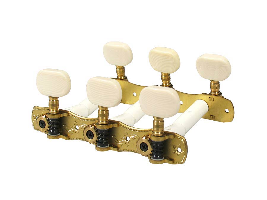 Boston 133-IM Stemmechanieken voor klassieke gitaar, nylon as, 3L+3R, 70mm, ivoorkleurige knoppen, messing