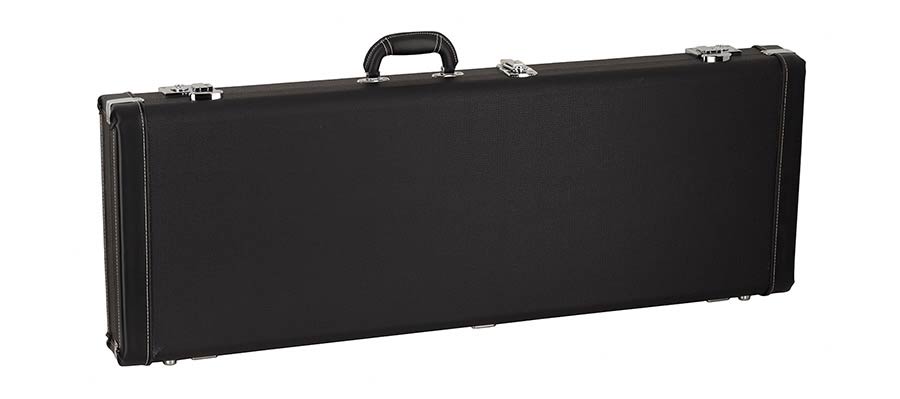 Boston DGC-ST-BK Koffer voor elektrische gitaar, zwart tolex, nickel hardware, groen fluwelen interieur