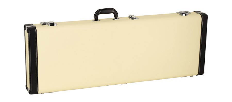Boston DGC-ST-CR Koffer voor elektrische gitaar, cream tolex, nickel hardware, groen fluwelen interieur