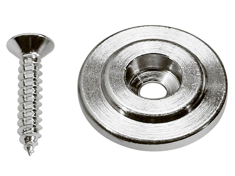 Boston SH-15-C Snaargeleider voor bass gitaar, knoop model, chroom, inclusief schroef, 19mm, hoogte 7mm
