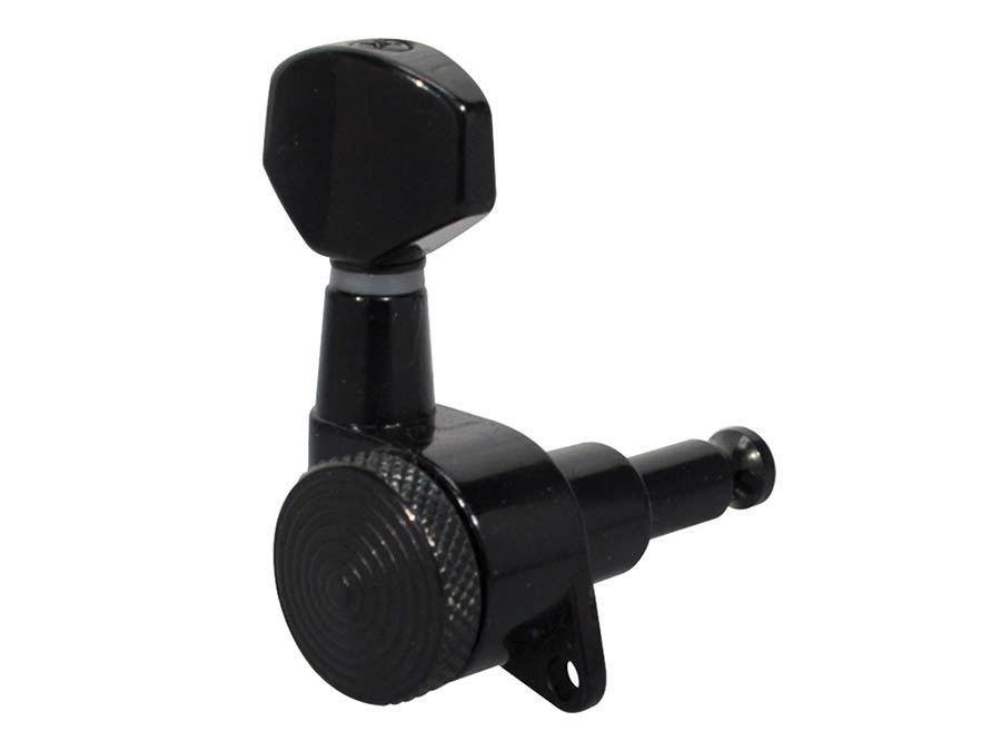 Boston 194-BL Locking stemmechanieken voor gitaar, die cast 6L, zwart, low gearing 19:1