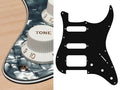 Boston ST-423-PB Slagplaat, Stallion, 4 ply, pearlblack, SSH, 3 pot holes, 3-5 switch