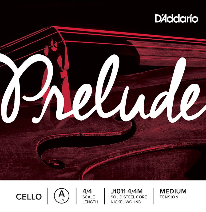 D'Addario J1011-44M Cellosnaar A-1 4/4 Medium steel compound Omwonden