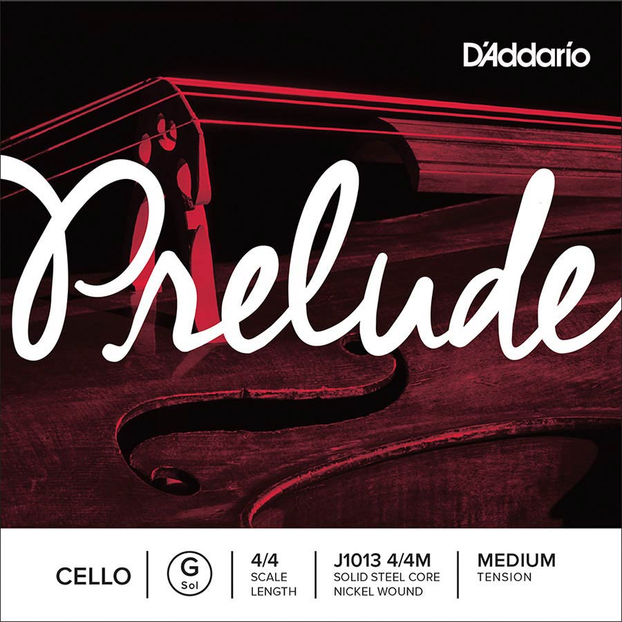 D'Addario J1013-44M Cellosnaar G-3 4/4 Medium steel compound Omwonden