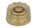Boston KG-112 Speed knob (notched edge), transparent gold