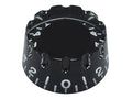 Boston KB-112 Speed knob (notched edge), transparent black