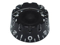 Boston KB-116 Speed knob (notched edge), for inch type pot shaft, transparent black