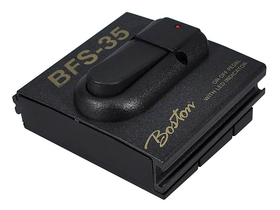 Boston BFS-35 Aan-uit pedaal, aluminium koppelbaar model, jack output geen kabel, LED indicatie, (excl 9v)