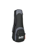 Boston UKS-25-BG Gigbag voor sopraanukelele, 25mm. voering, zwart en grijs, diverse accessoiresvakken