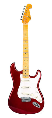 SX SST57-CAR Retro Series elektrische gitaar met tas – candy apple red