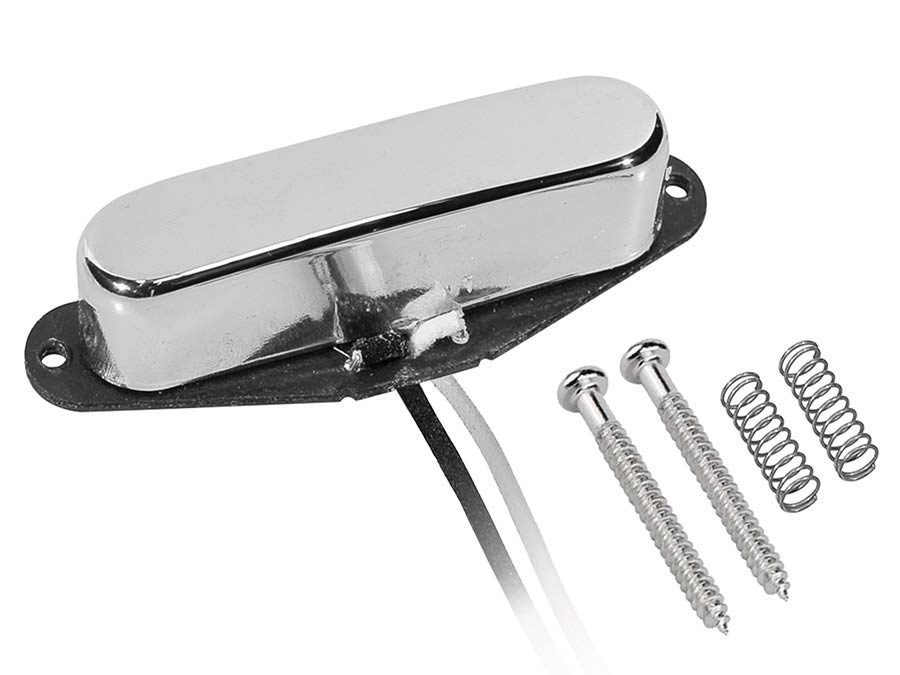 Boston VTE-52-NCH Single coil pickup, Alnico 5 rods, black fibre bobbin, waxed formvar wire, 7.5K neck, chrome