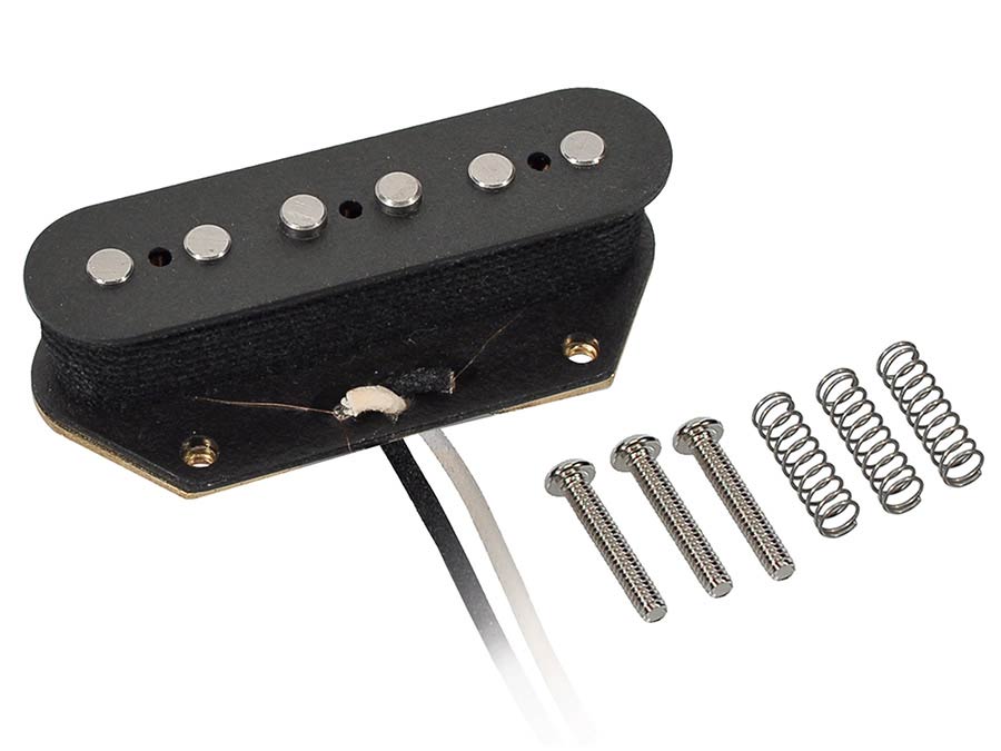 Boston VTE-52-B Single coil pickup, Alnico 5 rods, black fibre bobbin, waxed formvar wire, 9.0K bridge