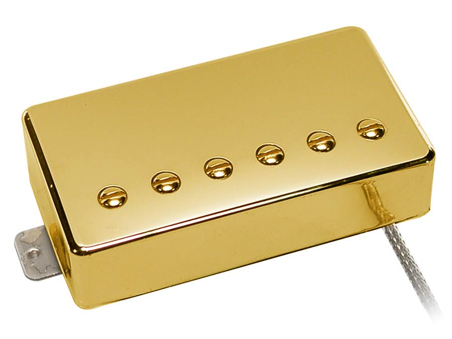 Boston VHB-57-BGD Humbucker pickup, Alnico 5 bar, braided shield wiring, waxed enamel wire, 8.8K bridge, gold