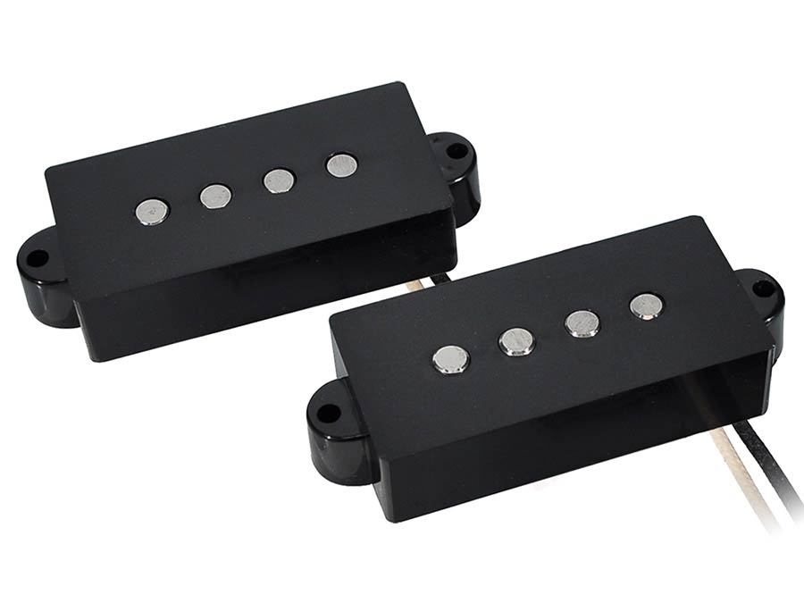 Boston VPB-57-BK Split coil humbucker pickup, Alnico 5 rods, black fiber bobbins, waxed formvar wire, 10.3K