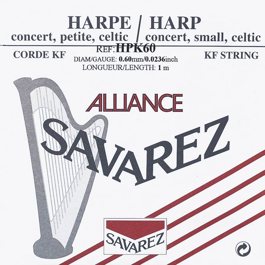 Savarez: Kleine Of Concert Harp Snaar Plain Kf, 0,60mm, Lengte: 1 Meter