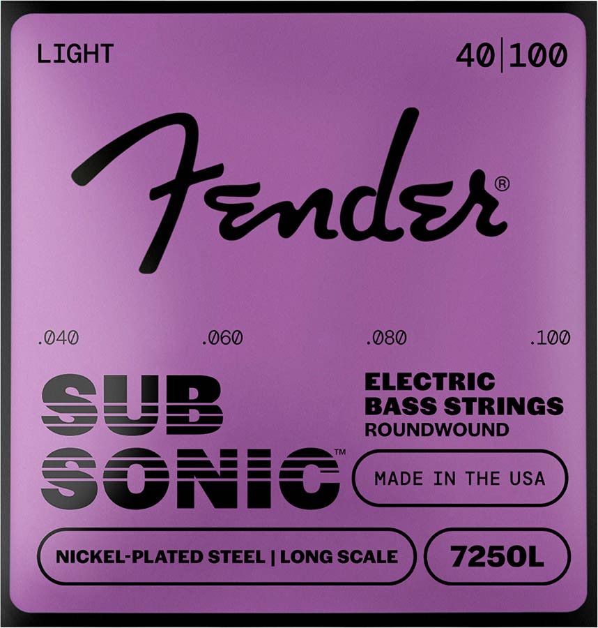 Fender snarenset elektrische basgitaar, nickel roundwound, light 040-050-080-100