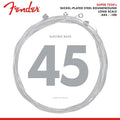 Fender snarenset 5-snarige basgitaar, nickel roundwound, medium 045-065-085-105-125