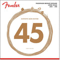 Fender snarenset akoestische basgitaar, 34" long scale, phosphor bronze wound 045-065-080-100