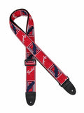 Fender gitaarriem, 5cm breed, voorzien van logo, rood-wit-blauw