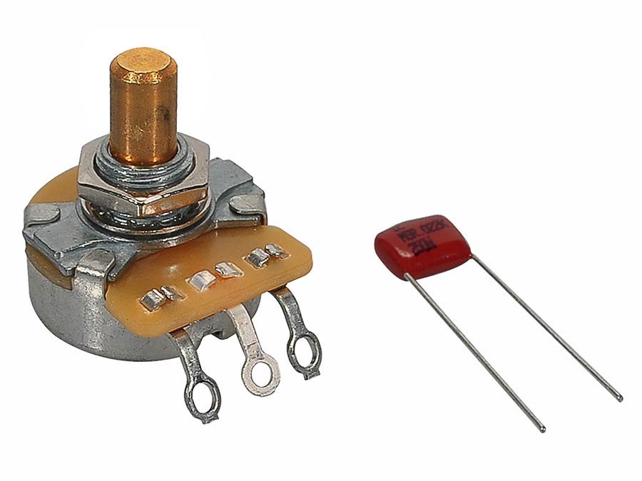 Fender 250K potentiometer, .375" length bushing, solid shaft