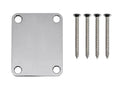Fender neck plate American Vintage/Mexico, for guitar and bass, no logo, chroom