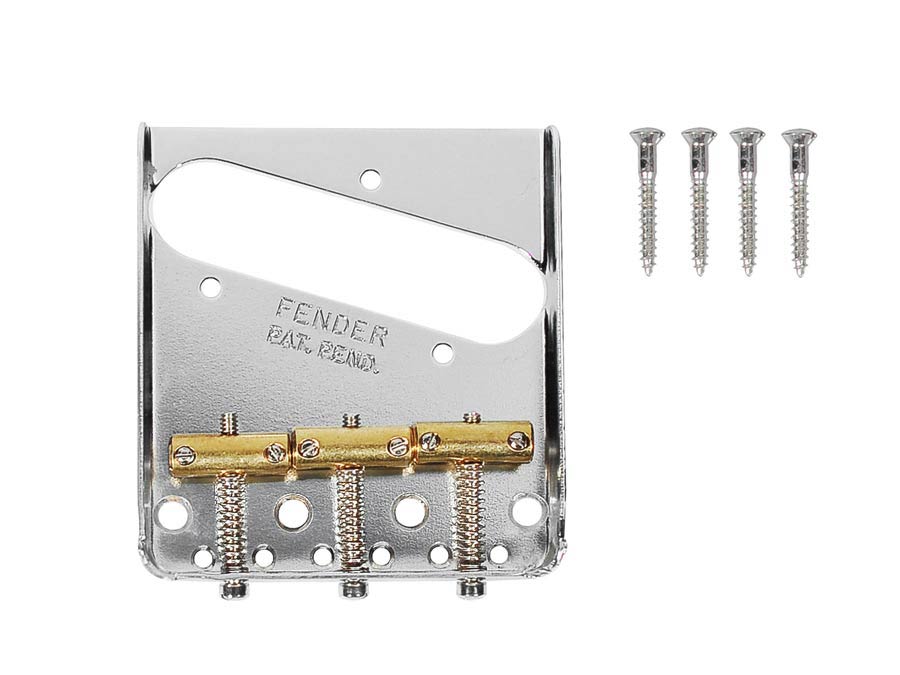 Fender bridge assembly American Vintage Tele, 3 saddle design, chroom