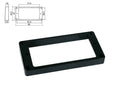 Boston HPF-08-TBK Pickup ring, humbucker, plastic, black, height: 10,0-12,0mm, high, flat