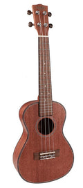 concertukelele, geheel sapele, met gitaarmechanieken, toets van engineered hout