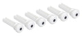 Boston 2120 Brugpen voor basgitaar, kunststof, wit met zwarte stip, 6-pack