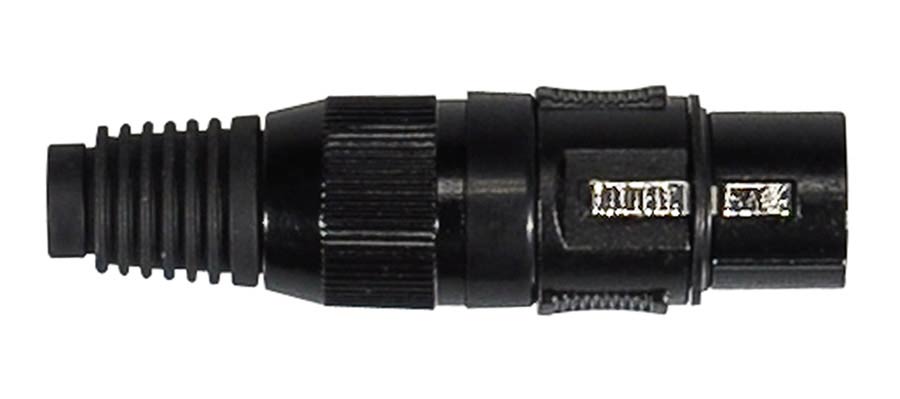Boston XLR-1-FVBK Xlr plug, female, 3-polig, geheel zwart