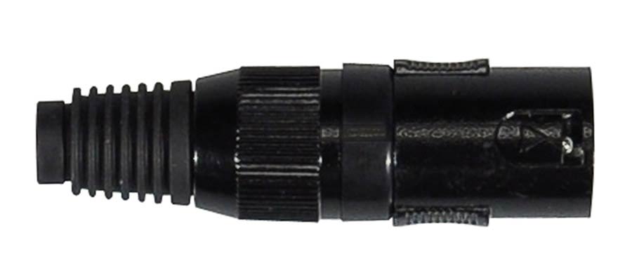 Boston XLR-1-MVBK Xlr plug. male, 3-polig, geheel zwart