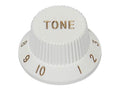 Boston KW-1726-T Bell knob, Stallion, white, fits both 24 fine (CTS) and 18 coarse knurl (Alpha), m.i. Japan, tone