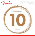 Fender snarenset akoestisch, phosphor bronze roundwound, extra light, 010-014-022-030-040-048
