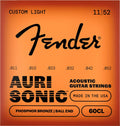 Fender snarenset akoestisch, phosphor bronze roundwound, custom light, 011-015-023-032-042-052