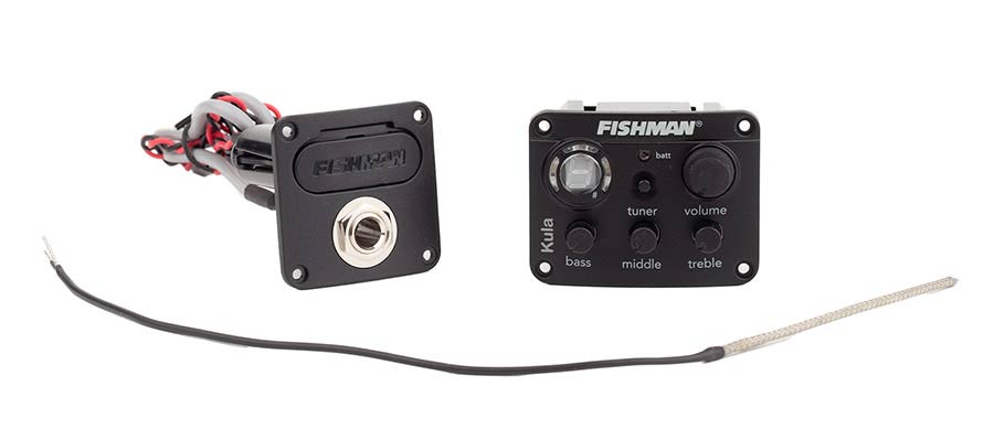 replacement part Fishman Sonicore Ukulele preamp with pickup, battery box and jack output