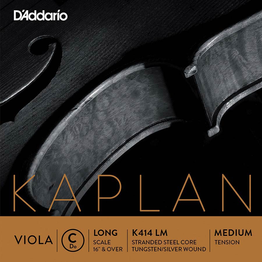 D'Addario K414-LM Altvioolsnaar C-4 stranded steel tungsten en Zilver Omwonden Medium