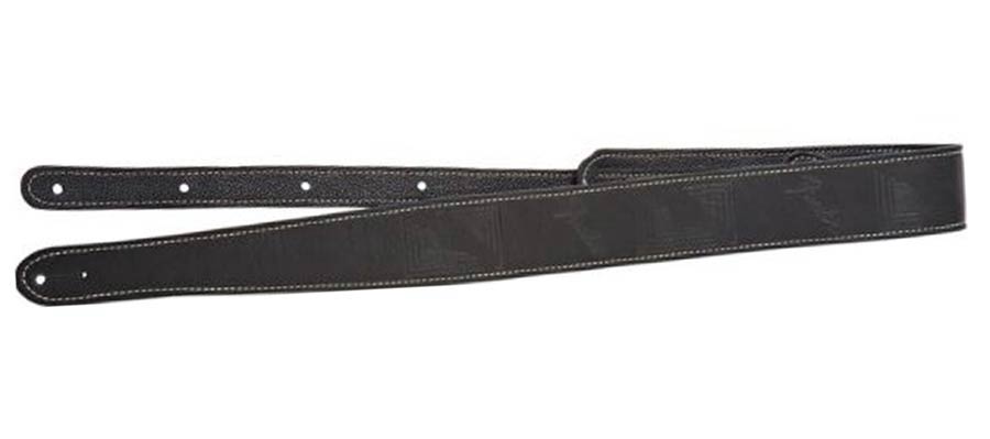 Fender gitaarriem, 'Monogrammed Leather', zwart