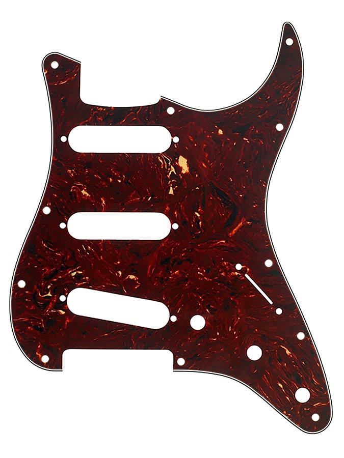 Fender slagplaat Strat®, SSS, 11 schroefgaten, 4 ply, tortoise shell