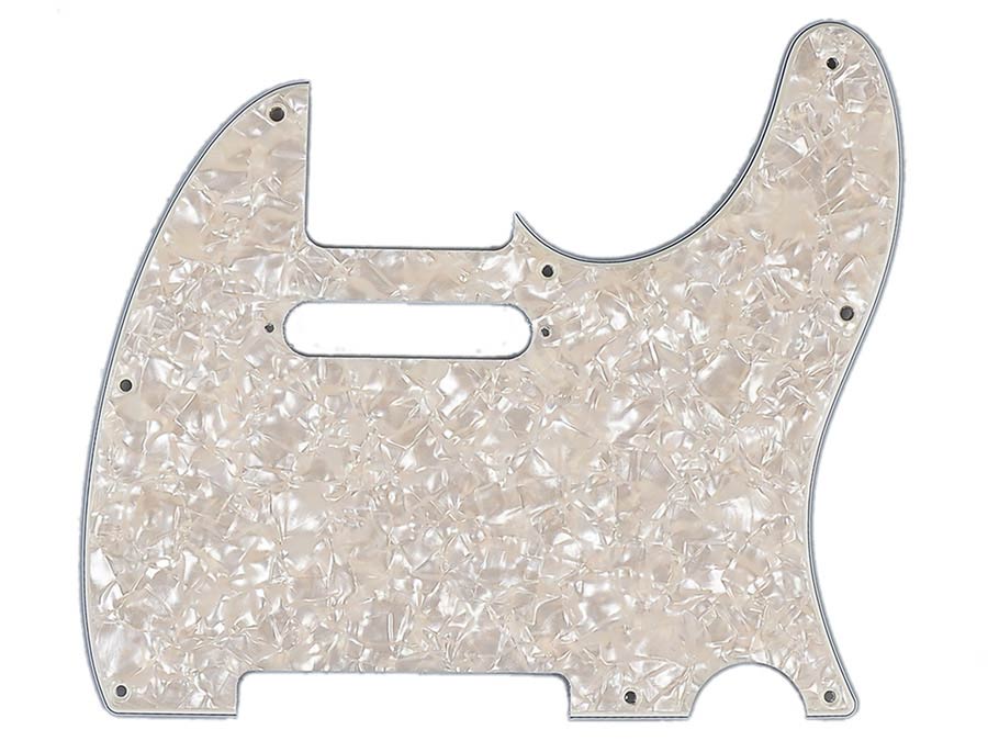 Fender slagplaat Standard Tele®, 8 schroefgaten, 4 ply, parchment moto