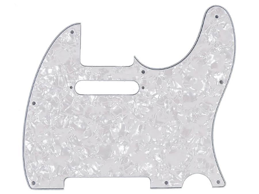 Fender slagplaat Standard Tele®, 8 schroefgaten, 4 ply, white pearl