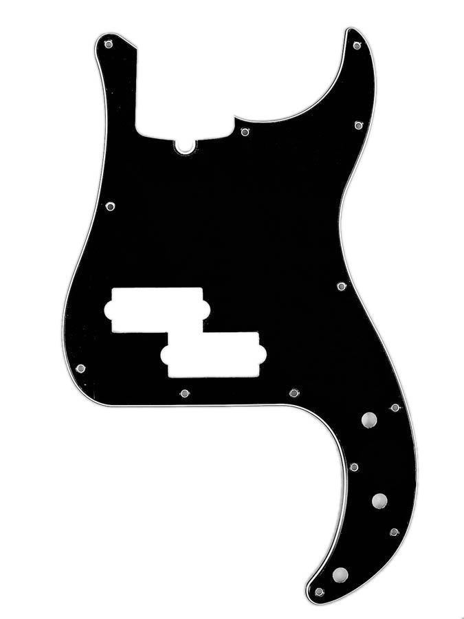Fender slagplaat standard Precision Bass®, 13 schroefgaten, 3-ply, with truss rod notch, black