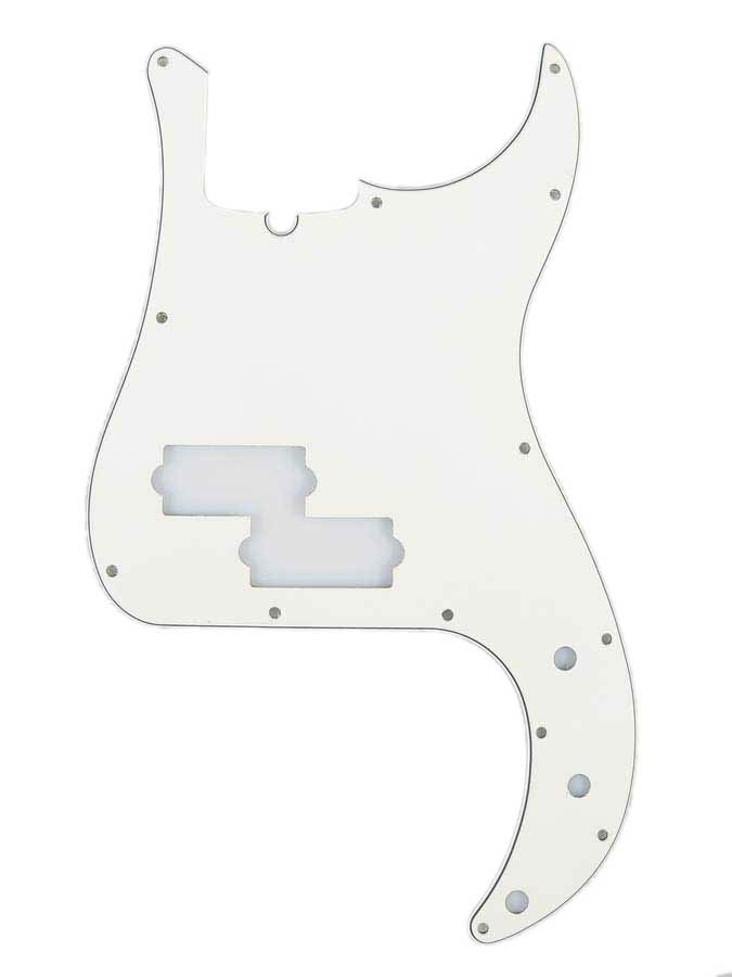 Fender slagplaat standard Precision Bass®, 13 schroefgaten, 3-ply, with truss rod notch, parchment