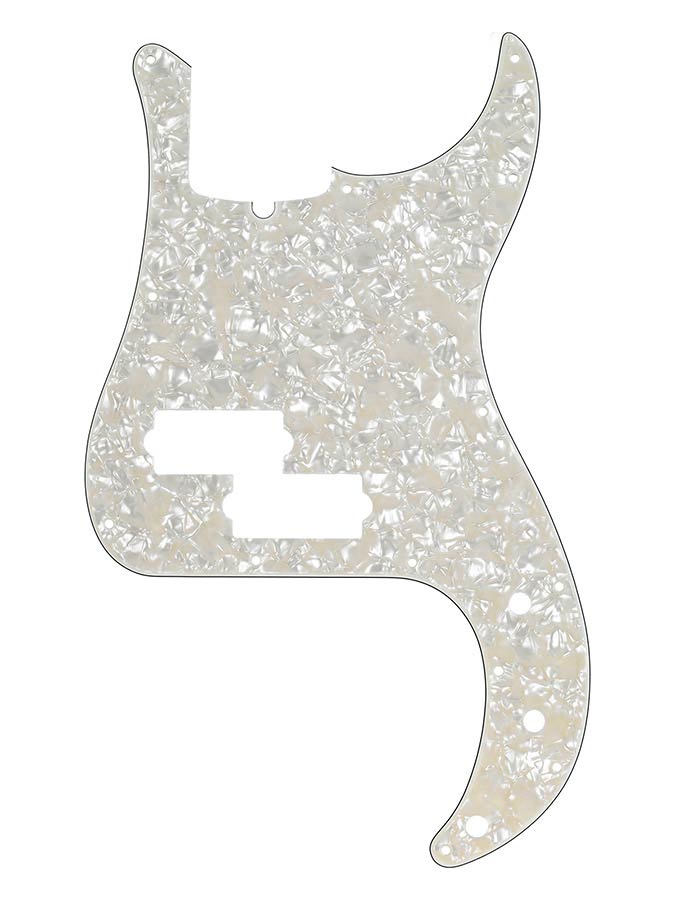 Fender slagplaat standard Precision Bass®, 13 schroefgaten, 4-ply, white moto
