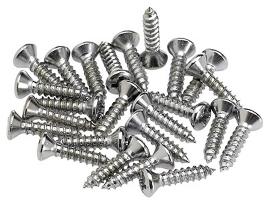 Fender pickguard screws 24pcs, chrome
