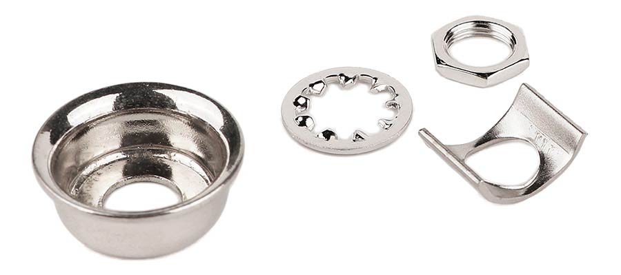 Fender Telecaster® jack ferrule cup, chrome