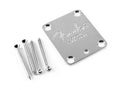 Fender neck plate American Series, for guitar, Fender Corona logo, chroom