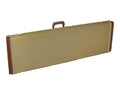 Fender deluxe koffer voor Jazz Bass®/Jaguar Bass, lederen handvat en uiteinden, tweed & rood pluche inter