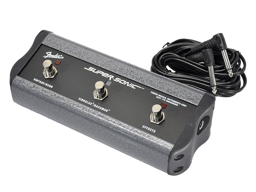 Fender footswitch, 3 buttons, Super-Sonic, with 1/4" jack