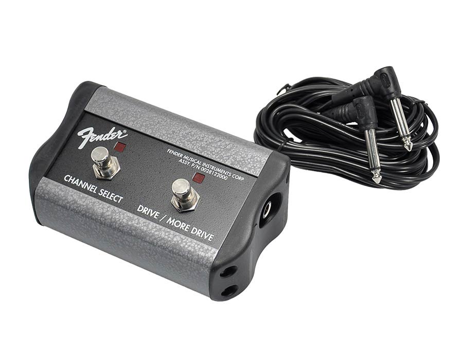 Fender footswitch, 2 buttons, channel/boost (drive/more drive), with 1/4" jack