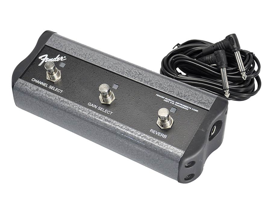 Fender footswitch, 3 buttons, channel/boost/reverb, with 1/4" jack